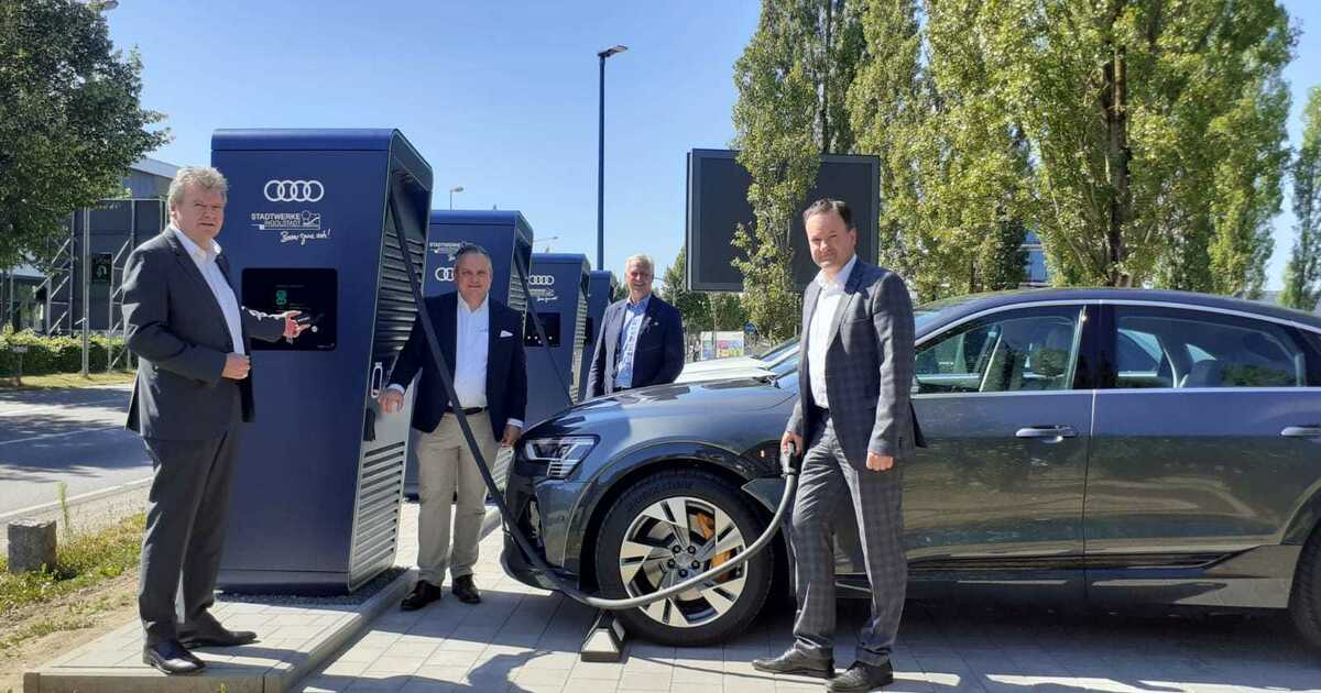 ingolstadt neue ladestation für e autos am audikreisel radio in
